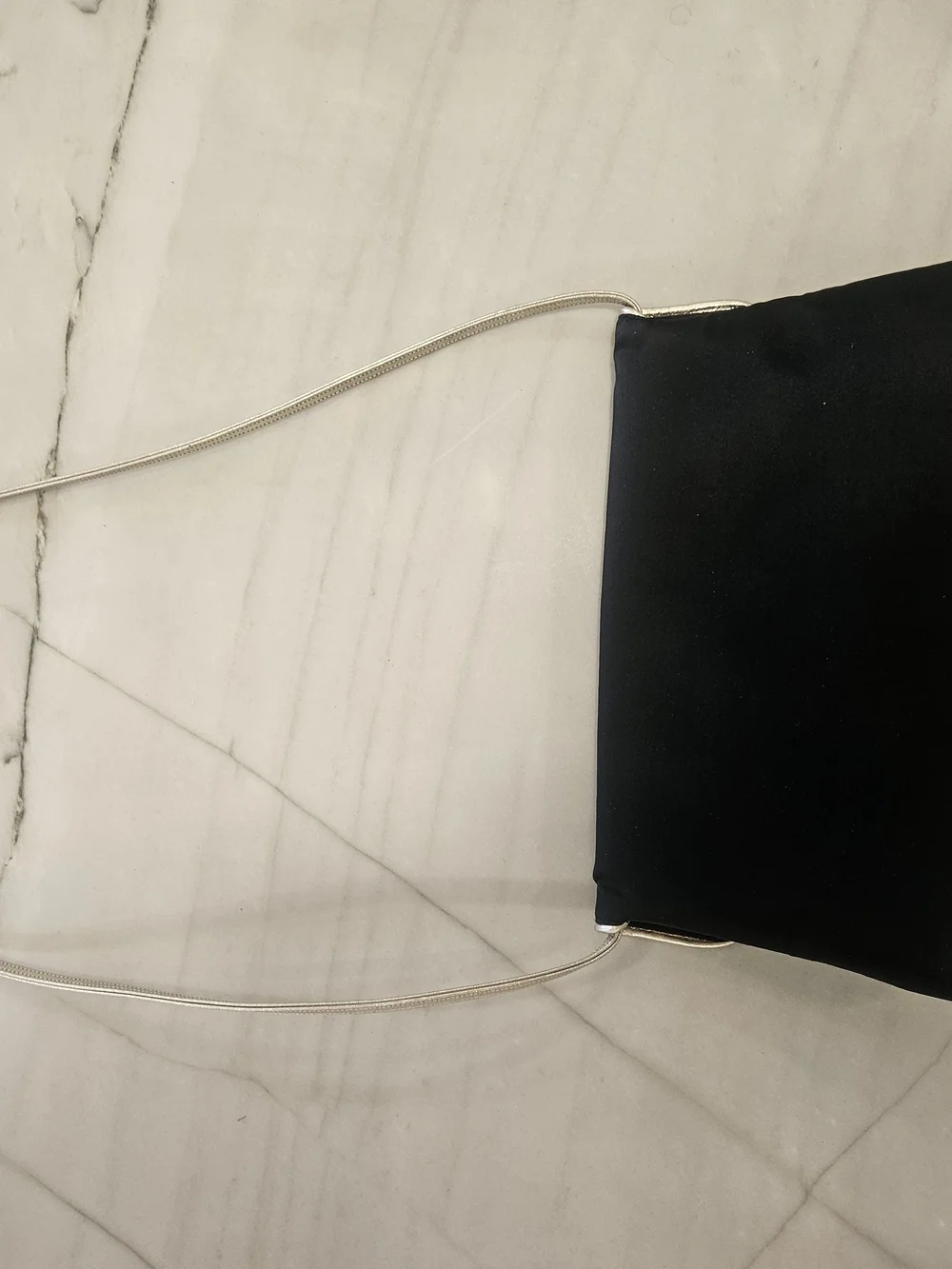 Rare 1950s Morris Moskowitz Evening Bag Black Fabric Clutch Mid Century Modern